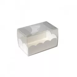 Makaronos doboz 8x5 cm 10 db fehér