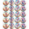 Ehető nyomtatvány muffinhoz kivágáshoz Unicorn mix 5 cm - PICTURE