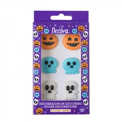 Cukorka tök dekoráció Halloweenre, 6 darab