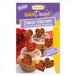 Csokoládé díszítések szív formájú, 15 db