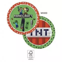 Papírtányérok Minecraft 23 cm, 8 darab