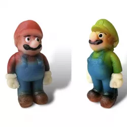 Marcipánfigura Super Mario és Luigi 7,5x4 cm, 34 g