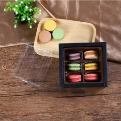 Fekete makaronos doboz, 13 × 12 × 6 cm (6 darabhoz)