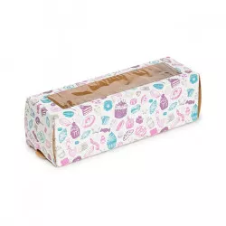 ECO 6 darabos csomagolás méretű, kihúzható kivágással és átlátszó ablak nélküli karton doboz 50 db, 18x5,5 cm