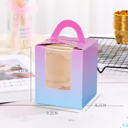 Cupcake-doboz 100 darabos szivárványos unikornis