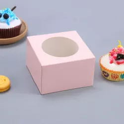 Csomagolódoboz 100 darab világos rózsaszín cupcake-hoz