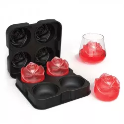 Rózsás jégforma szilikonból
