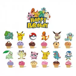 Süti- és muffin-tűző 13 darab Pokémonhoz