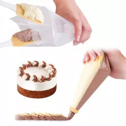 Cukrászati tároló tasak 35 cm 100 db két töltéshez