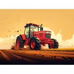 Ehető papír, traktor, rajzolt A4-es méretben