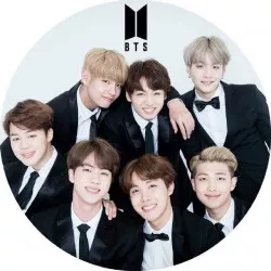 Ehető papír BTS 19,5 cm