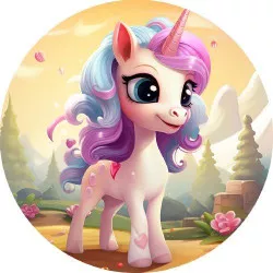 Ehető papír unikornissal 19,5 cm