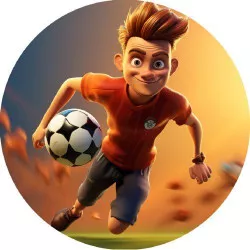 Élelmes papírlap futballista 19,5 cm