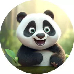 Ehető panda papír az erdőben 19,5 cm