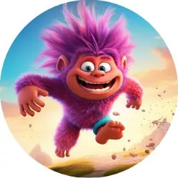 Fogyasztható papír Troll rózsaszín 19,5 cm