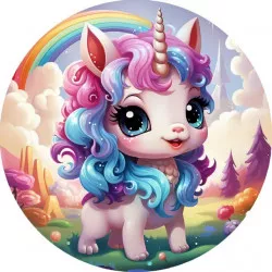 Ehető papír Unicorn baba