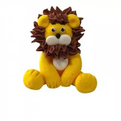 Oroszlán alakú tortabevonó cukordísz, 5×6 cm