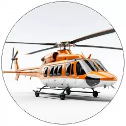 Lágy papír helikopter s žlutou barvou 19,5 cm