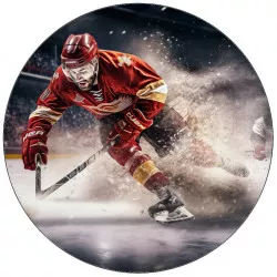 Ehető papír hokis jégkorongos kehellyel 19,5 cm