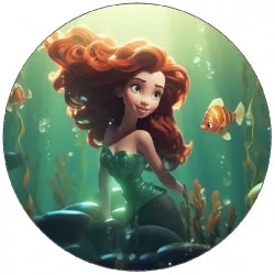 Felszívóba elhető élelmes lap, kicsi tengeri sellő ülő 19,5 cm