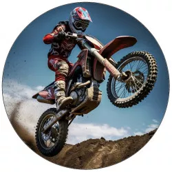 Ételpapír motocrossos lovag ugrás közben 19,5 cm-nél