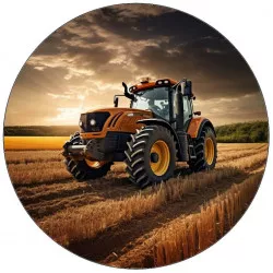 Ételpapír traktor a mezőn sárga 19,5 cm