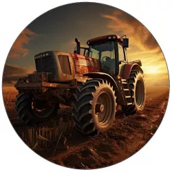 Ételpapír traktor a mezőn piros 19,5 cm