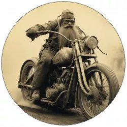 Ételpapír lovas Harley-n, retro fotó 19,5 cm