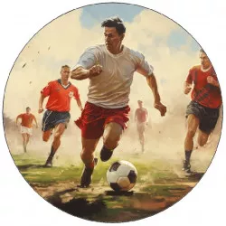 Ehető papír futballista, 19,5 cm