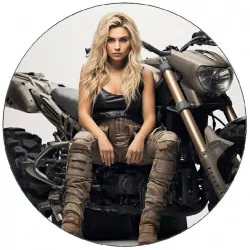 Kajálható papír lány motoron 2 19,5 cm