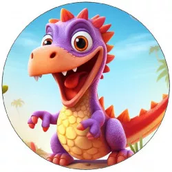 Rágós papír dinoszaurusz rózsaszín 19,5 cm