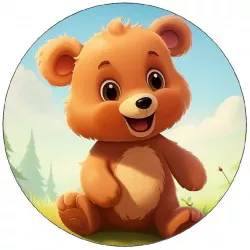 Kajálható papír aranyos mézmedve 19,5 cm