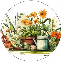 Kajakpapír kistál virágokkal 19,5 cm