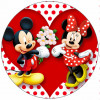 Elhető papír Mickey és Minnie szerelme 19,5 cm