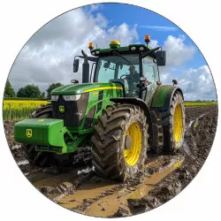 Ételpapír John Deere traktor a mezőn 19,5 cm