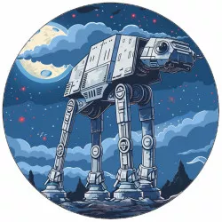Ehető papír Star Wars AT-AT Walker sötétben 19,5 cm