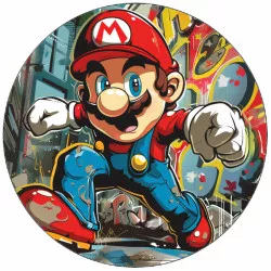 Élelmezési papír Super Mario az utcákban 19,5 cm