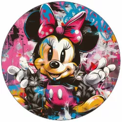 Minnie és macskáknak készült ehető papír 19,5 cm