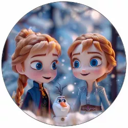 Enni való papír Anna és Elsa gyerekek 19,5 cm