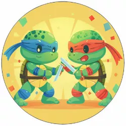 Ninja Teknősbéka ehető papírja 19,5 cm