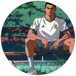 Kajálható Cristiano Ronaldo evőpapír a padon animáció 19,5 cm