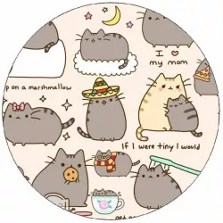 Élelmezési papír Pusheen falikép 19,5 cm