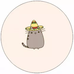 Ételpapír Pusheen sombreróval 19,5 cm