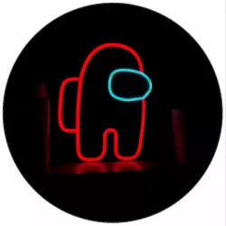 Ehető papír Among Us neon 19,5 cm