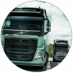 Élelmiszerpapír kamion Volvo zöld 19,5 cm