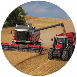 Ételpapír kombájn a mezőn traktornál 19,5 cm