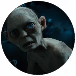 Ehető papír A Gyűrűk Ura Gollum a fakban 19,5 cm