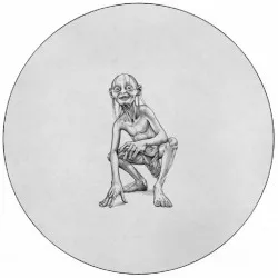 Ehető papír A Gyűrűk Ura Glum ceruzával 19,5 cm