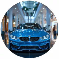 Ehető papír BMW kék, elöl 19,5 cm