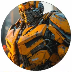 Élelmiszerpapír Transformers sárga robot 19,5 cm
